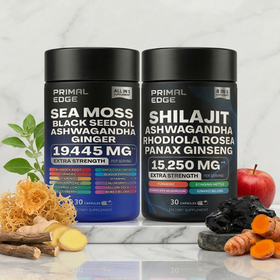 PrimalEdge™ 24 in 1 Sea Moss & Shilajit Bundle