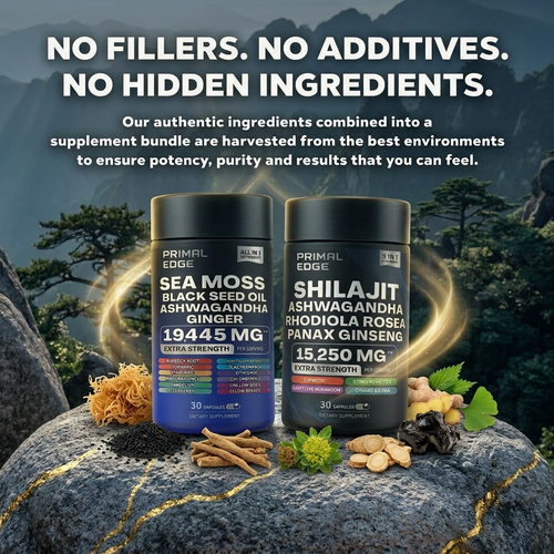 PrimalEdge™ 24 in 1 Sea Moss & Shilajit Bundle
