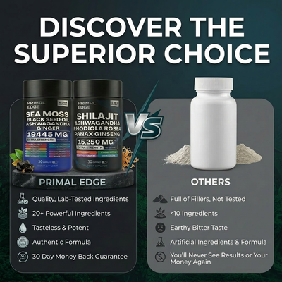 PrimalEdge™ 24 in 1 Sea Moss & Shilajit Bundle